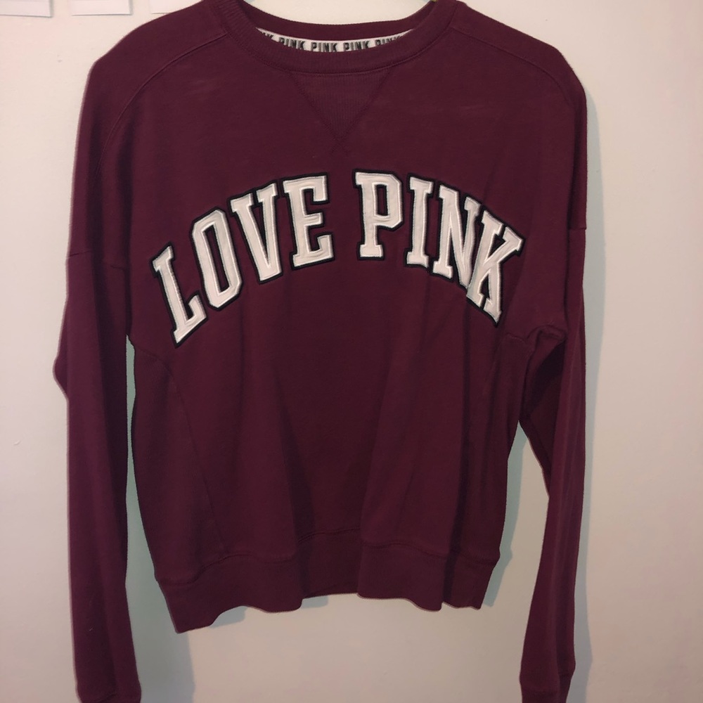 Maroon PINK Crewneck
